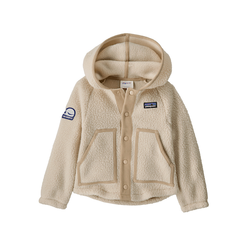 Patagonia - Baby Retro Pile Jacket - Live Simply Whale Patch: Dark Natural