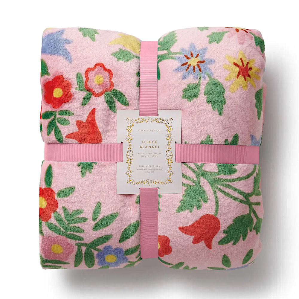 Rifle Paper Co. - Fleece Blanket - Rosette