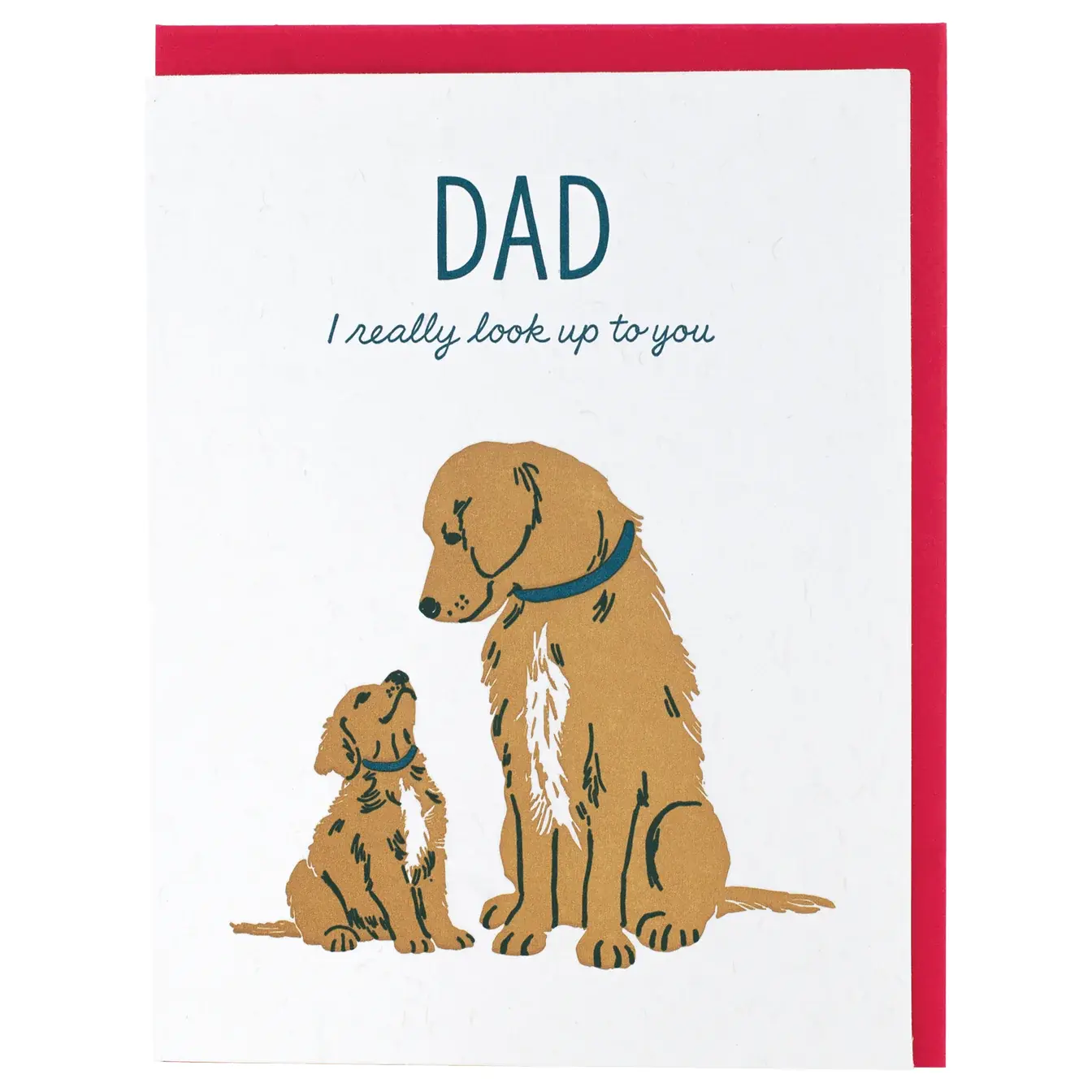 Smudge Ink Card - Golden Retrievers
