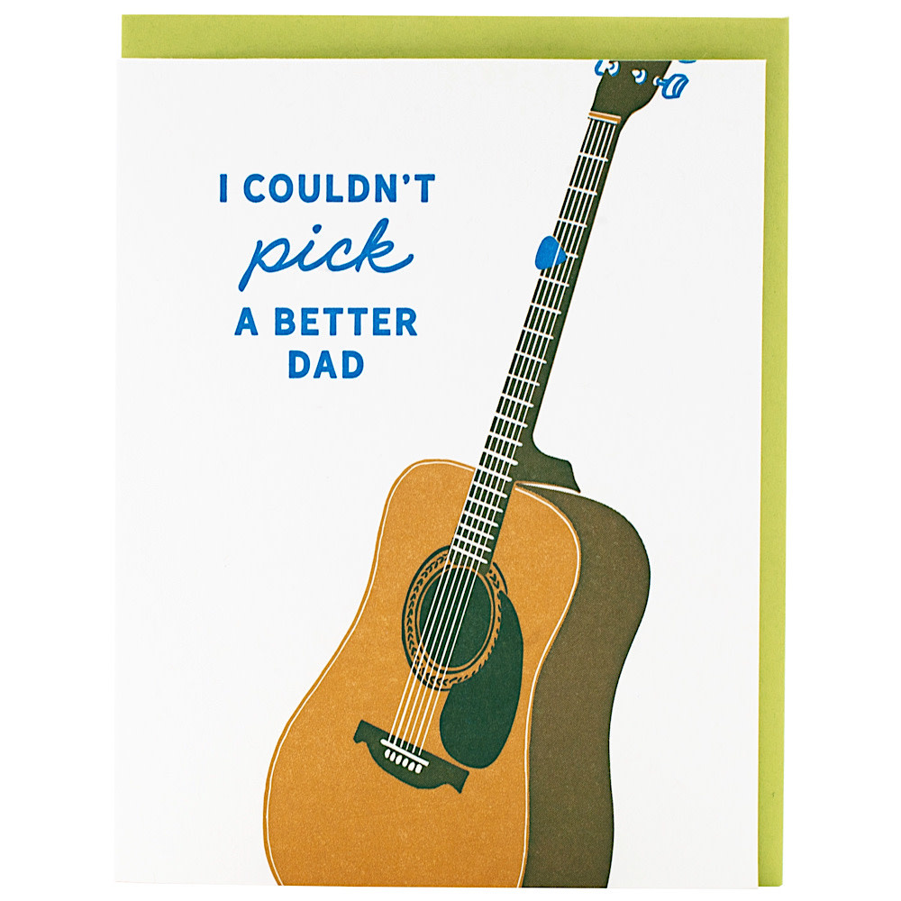 Smudge Ink Card - Guitar Dad
