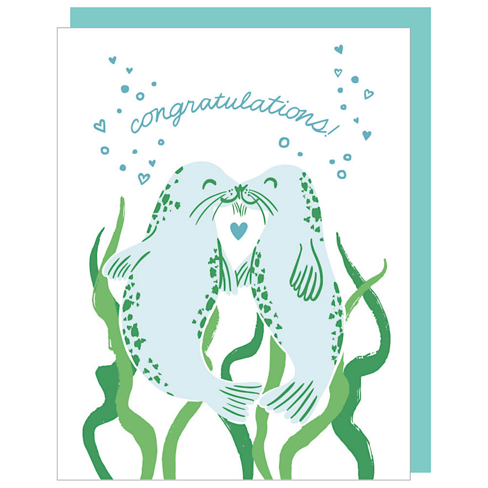Smudge Ink - Sealed with a Kiss Wedding Card