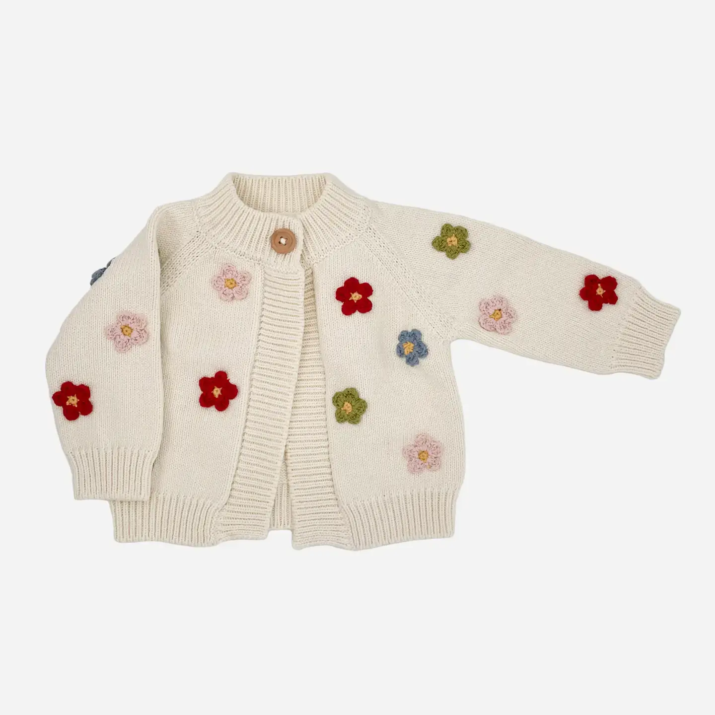 The Blueberry Hill Baby Cotton Flower Cardigan Multi Color
