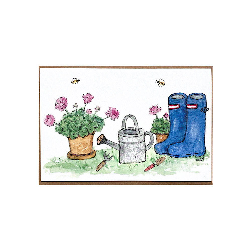 Cindy Shaughnessy - Mother's Day Wellies with Geraniums Card