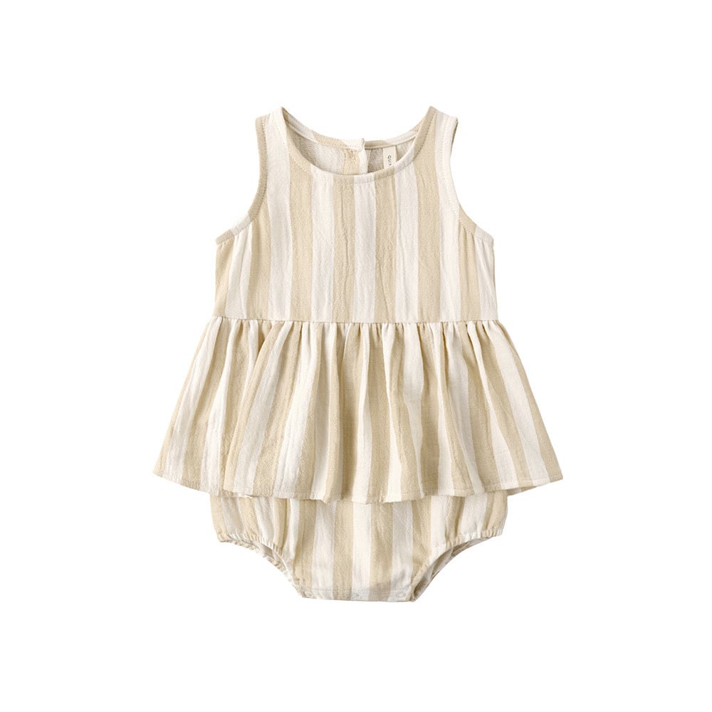 Quincy Mae Quincy Mae Skirted Romper - Summer Stripe