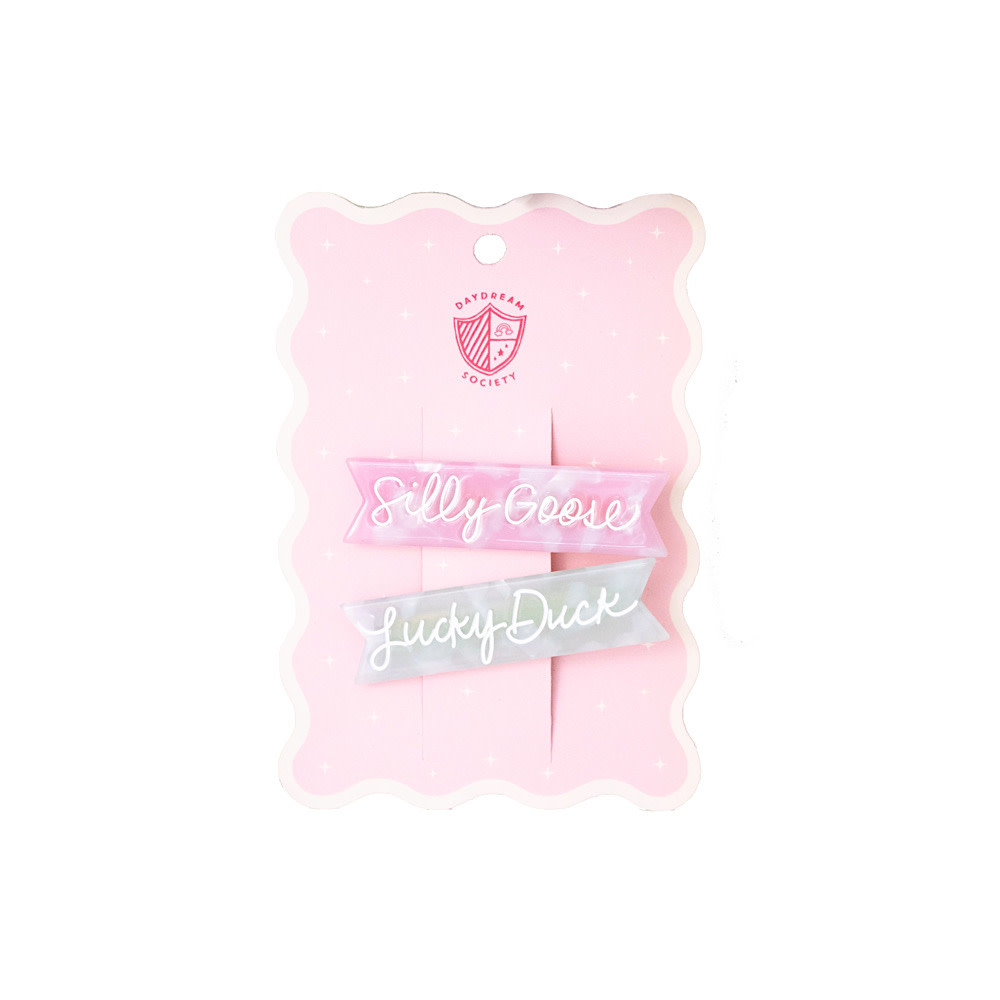  Acetate Hair Clip Set - Silly Goose