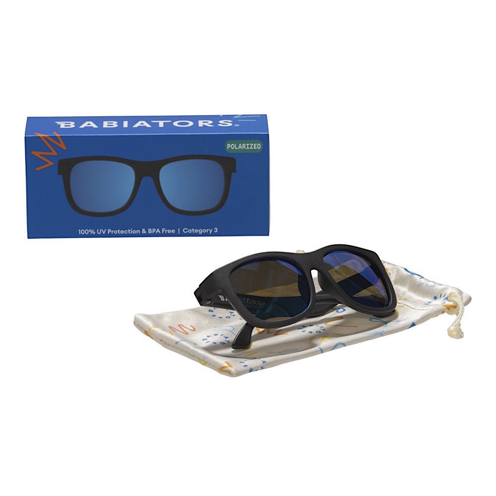 Babiators - Sunglasses - Navigator Polarized Mirror Lenses -  Jet Black