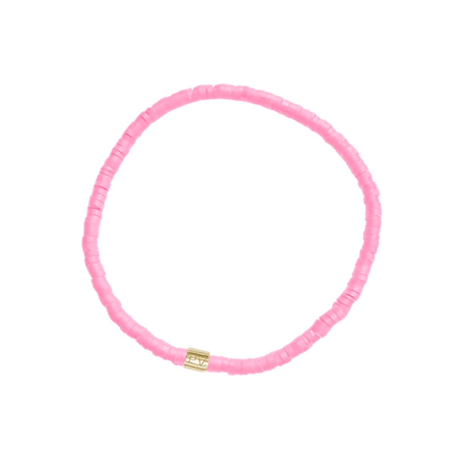Pura Vida Pura Vida Cabrillo Vinyl Disc Stretch Bracelet - Pink