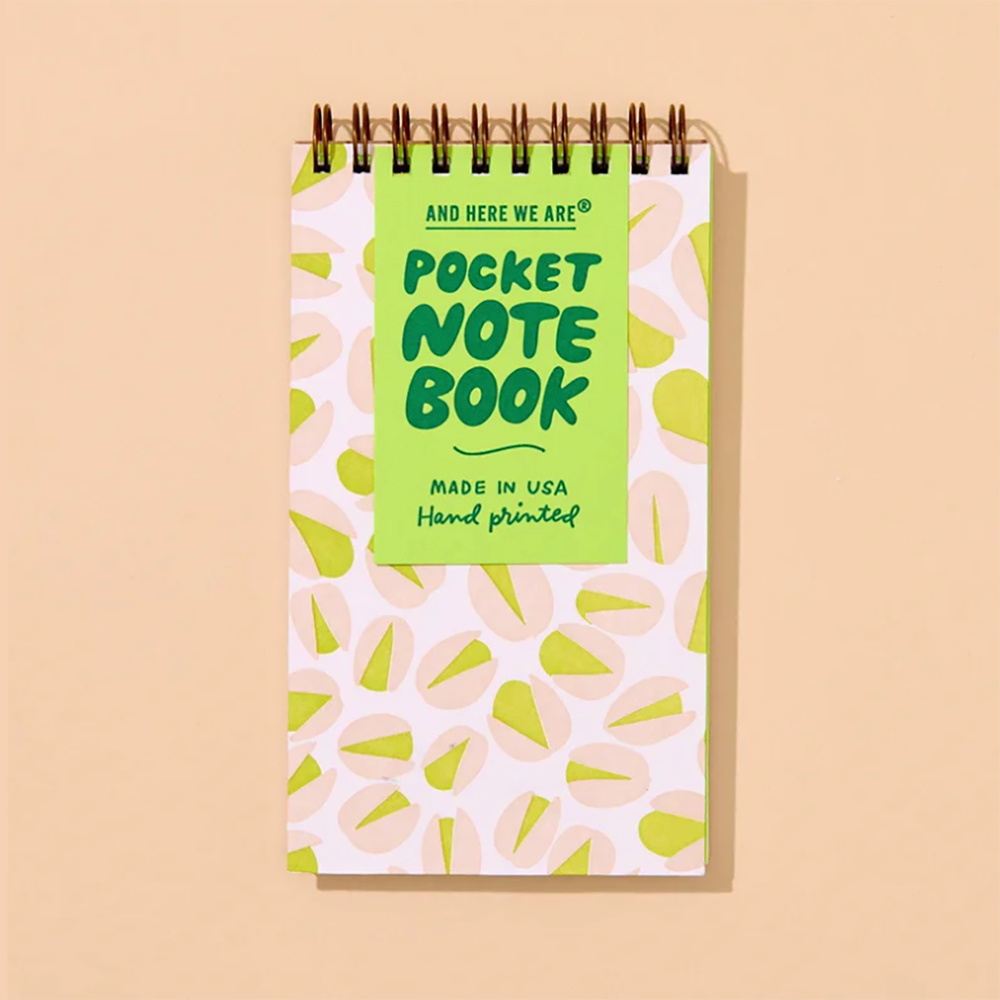 And Here We Are Small Spiral Notebook - Pistachio Nuts