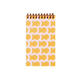And Here We Are And Here We Are Small Spiral Notebook - Goldfish Cracker