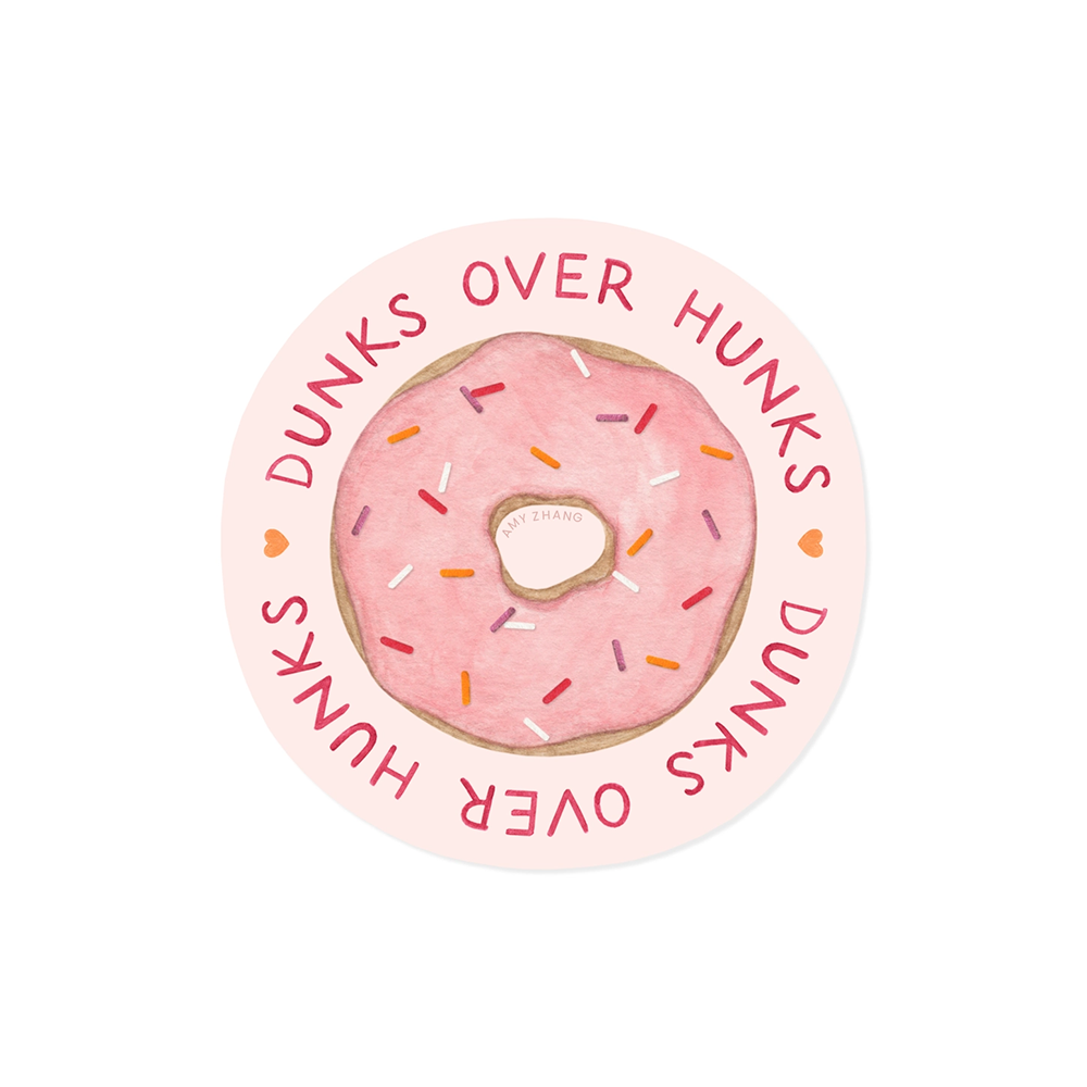 Amy Zhang Amy Zhang Dunks Over Hunks Sticker