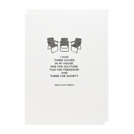 Big Wheel Press Big Wheel Press Card - Three Chairs Thoreau Quote
