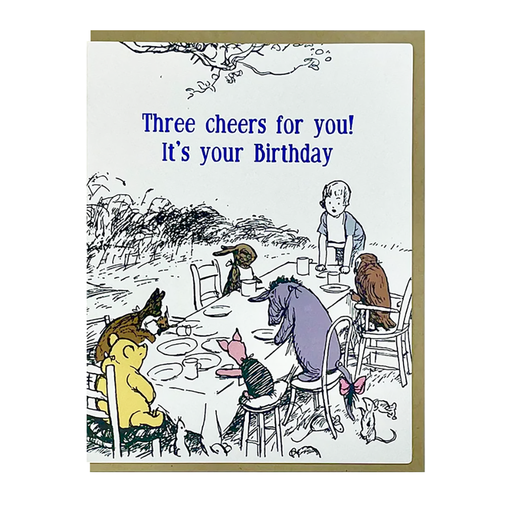 Big Wheel Press Card - Three Cheers Pooh
