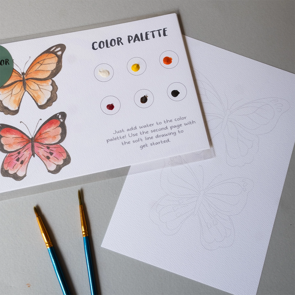 Jessica Frasz Studio Watercolor Painting Kit - Monarch Butterfly