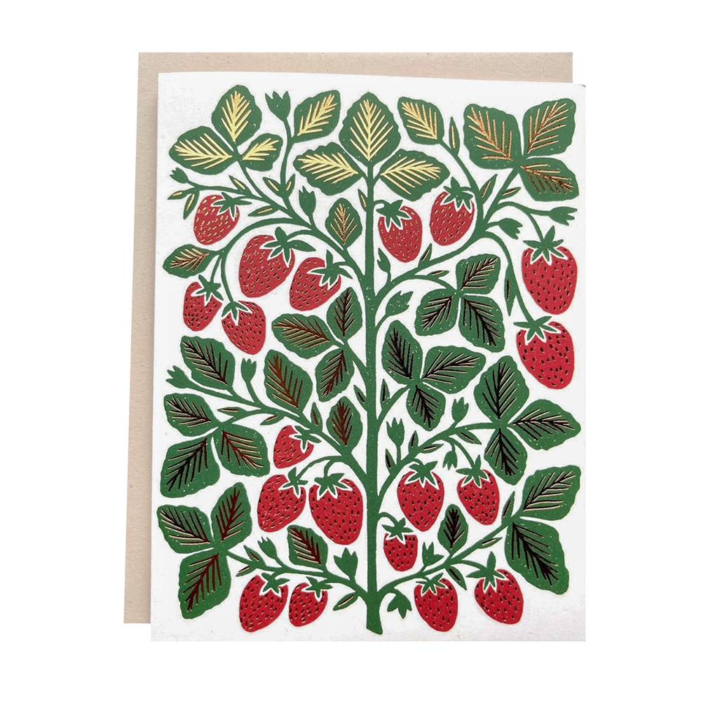 Katharine Watson Katharine Watson Card - Strawberries Foil