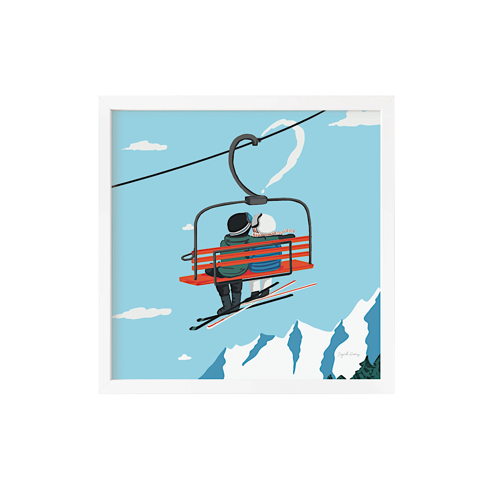 Ramus & Co. Framed Print - Ski Love