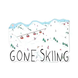 Ramus & Co Ramus & Co. Fridge Magnet Card - Gone Skiing