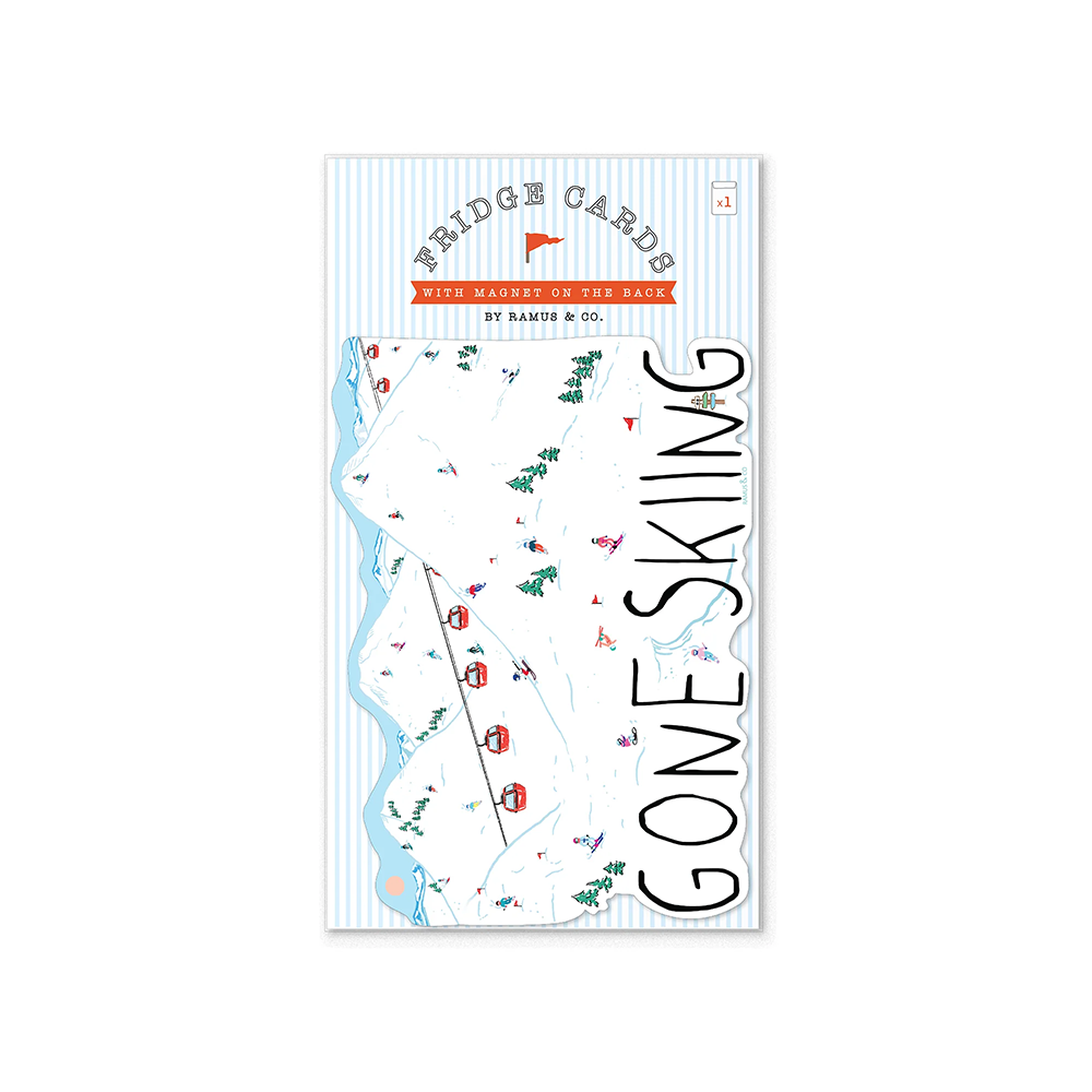 Ramus & Co. Fridge Magnet Card - Gone Skiing