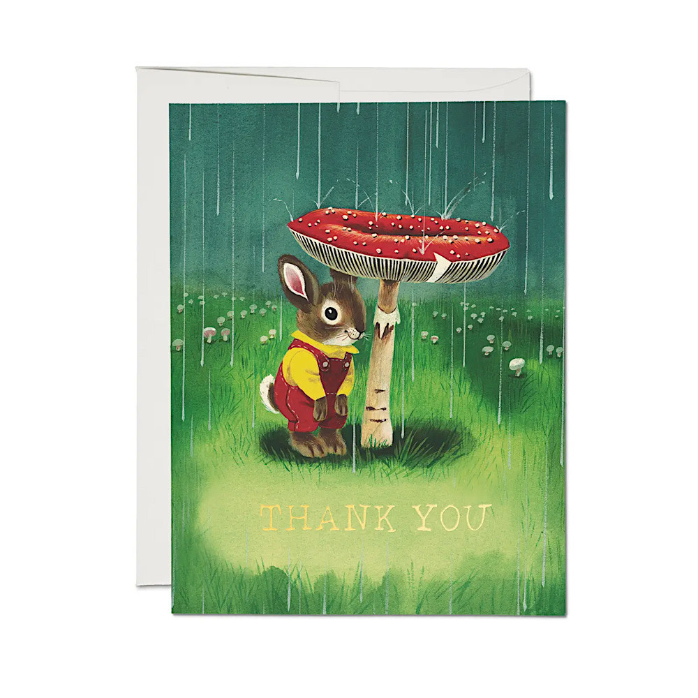 Red Cap Cards - Richard Scarry Bunny & Mushroom