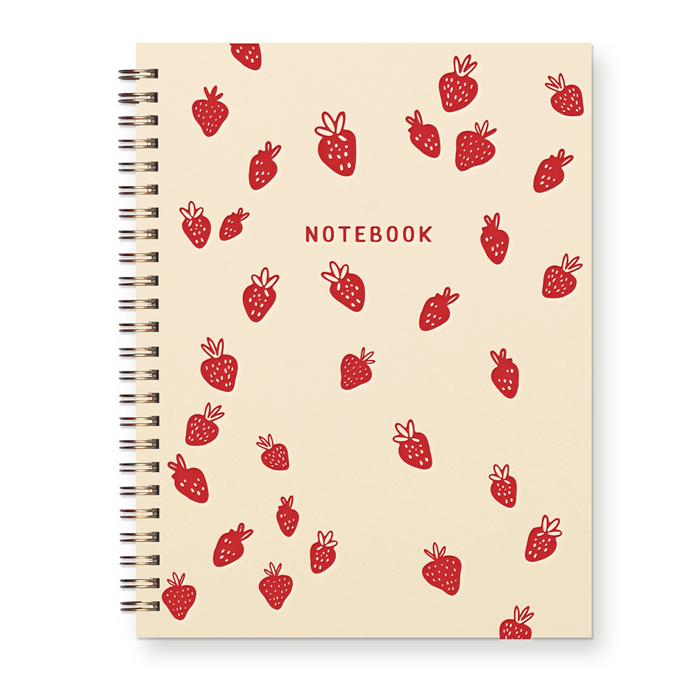 Ruff House Print Shop Notebook - Strawberry - French Vanilla