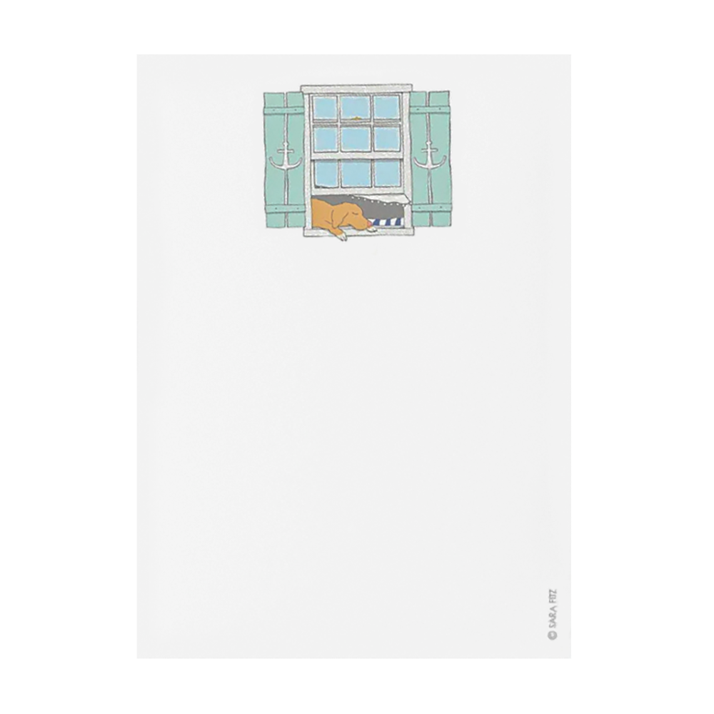 Sara Fitz Notepad - Window Pup