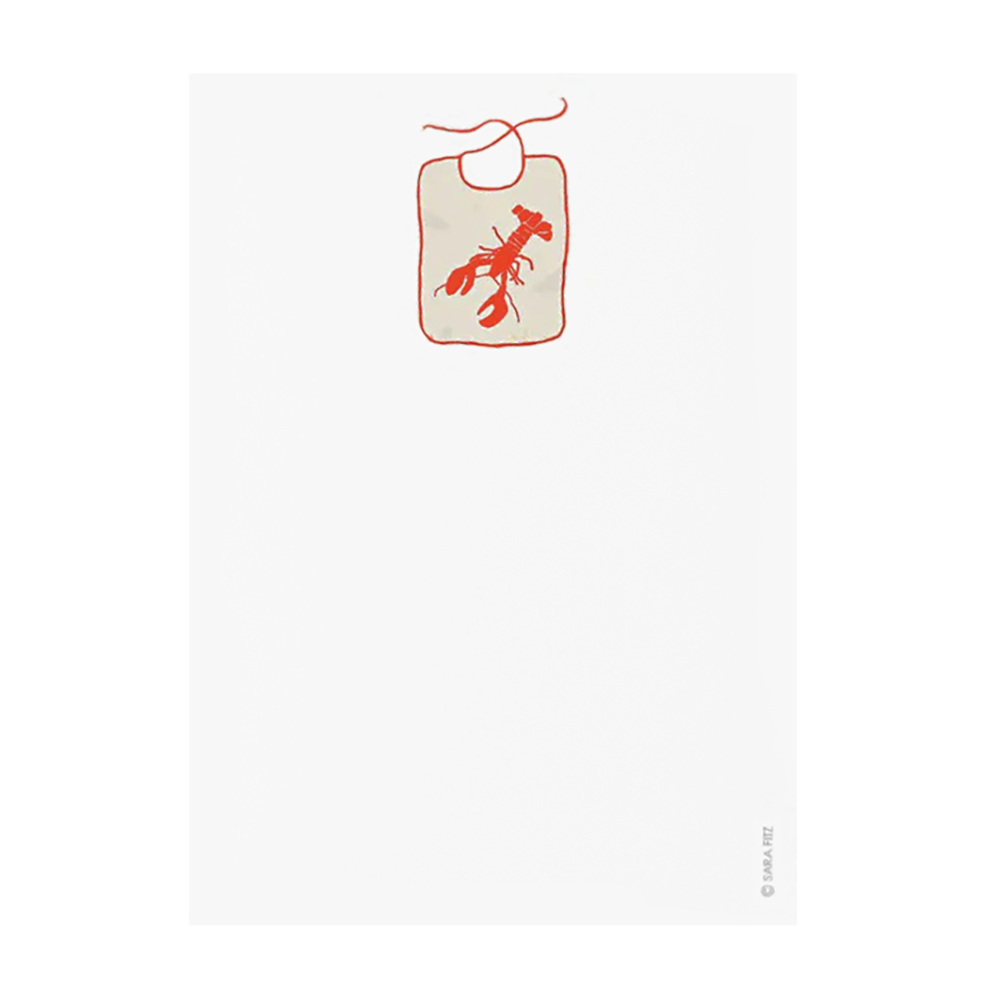Sara Fitz Notepad - Lobster Bib