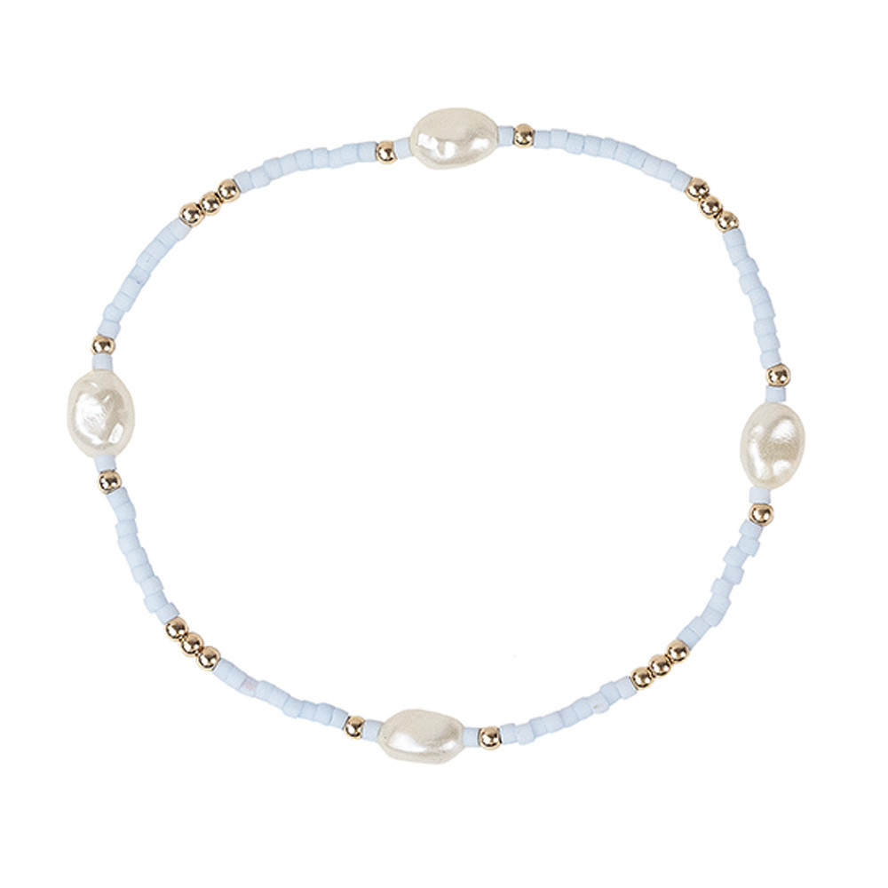 Libby Dakers - Gold Filled Helga Bracelet - Baby Blue