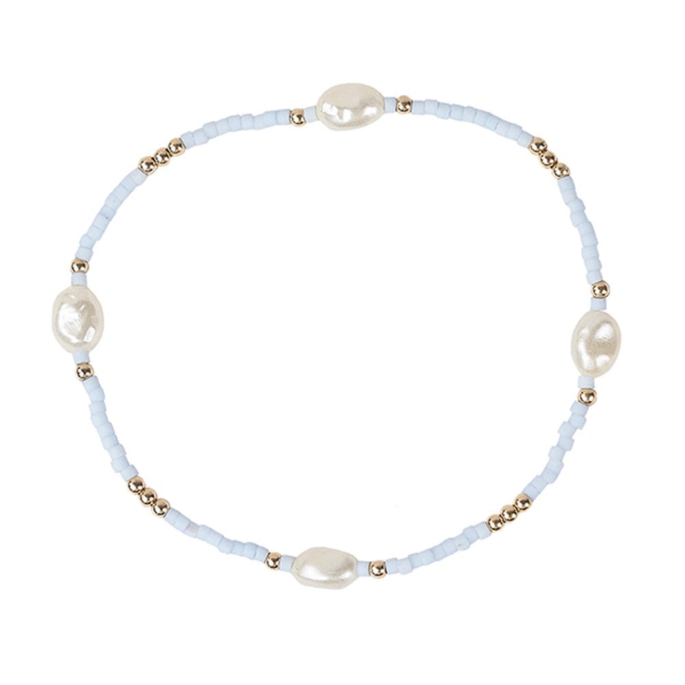 Libby Dakers Libby Dakers - Gold Filled Helga Bracelet - Baby Blue