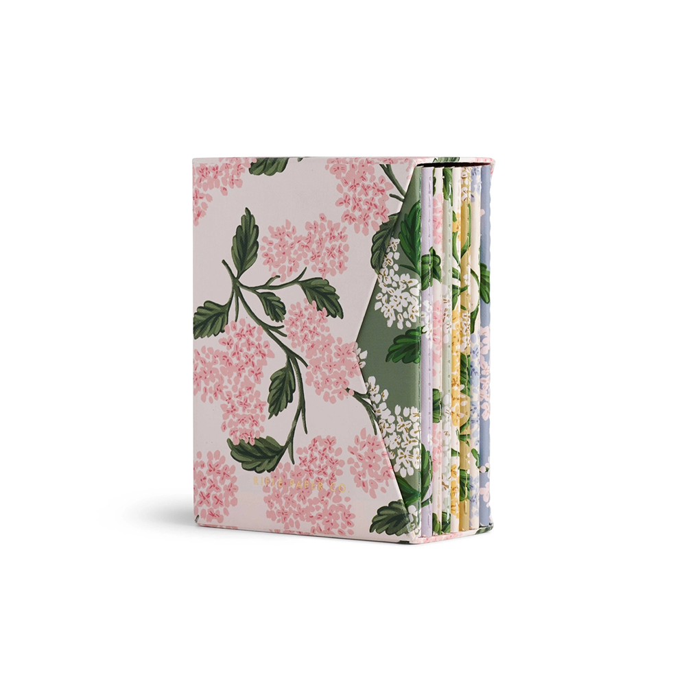 Rifle Paper Co. Pocket Notebook Box Set of 8 - Hydrangea