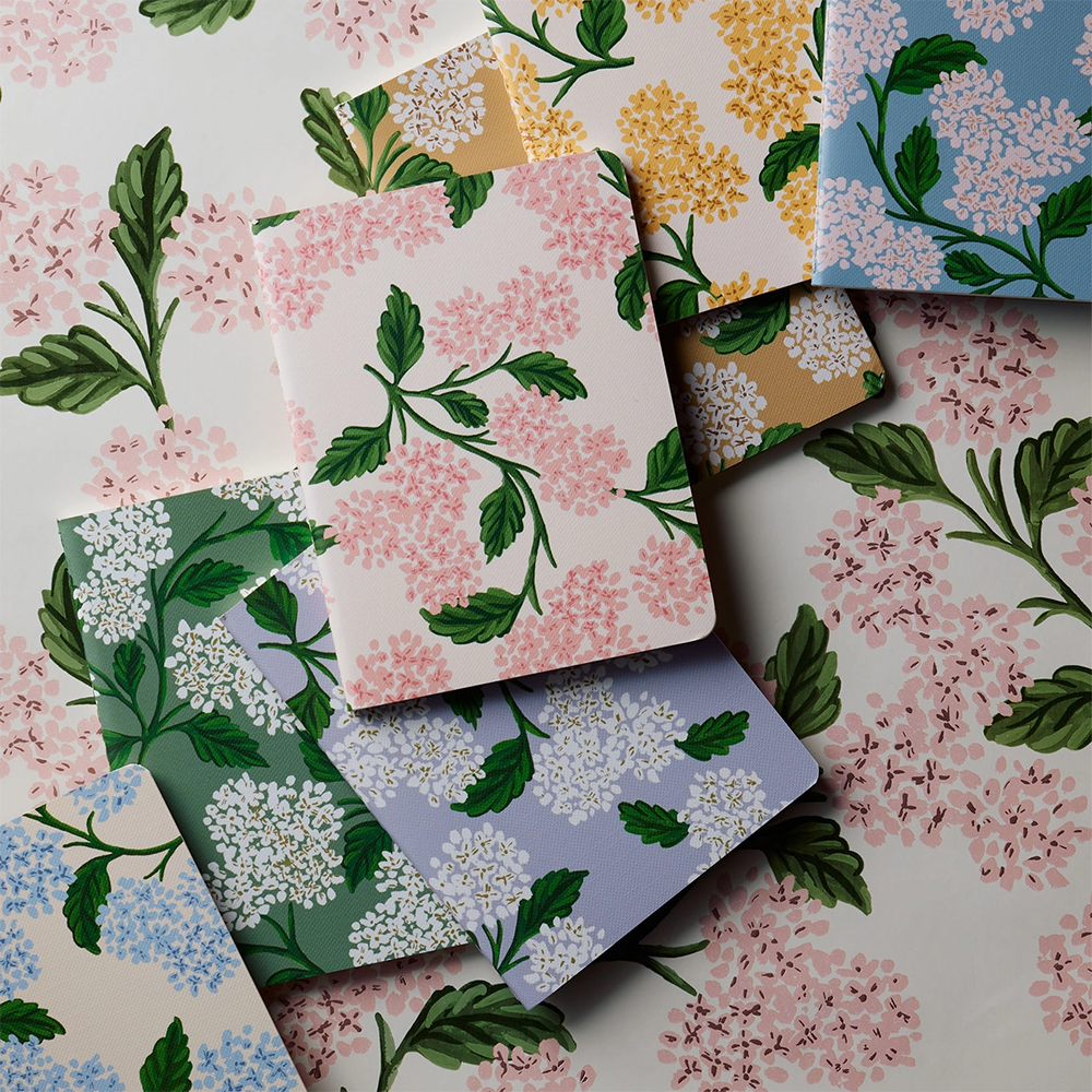Rifle Paper Co. Pocket Notebook Box Set of 8 - Hydrangea