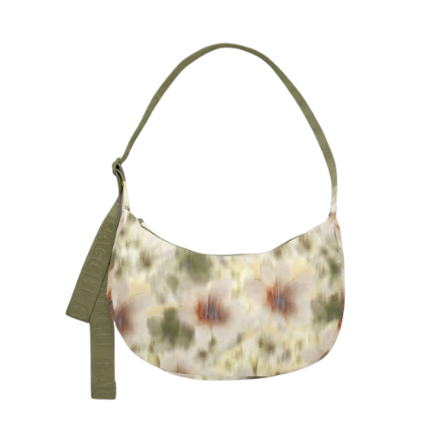 Baggu Baggu Medium Nylon Crescent Bag - Abstract Floral