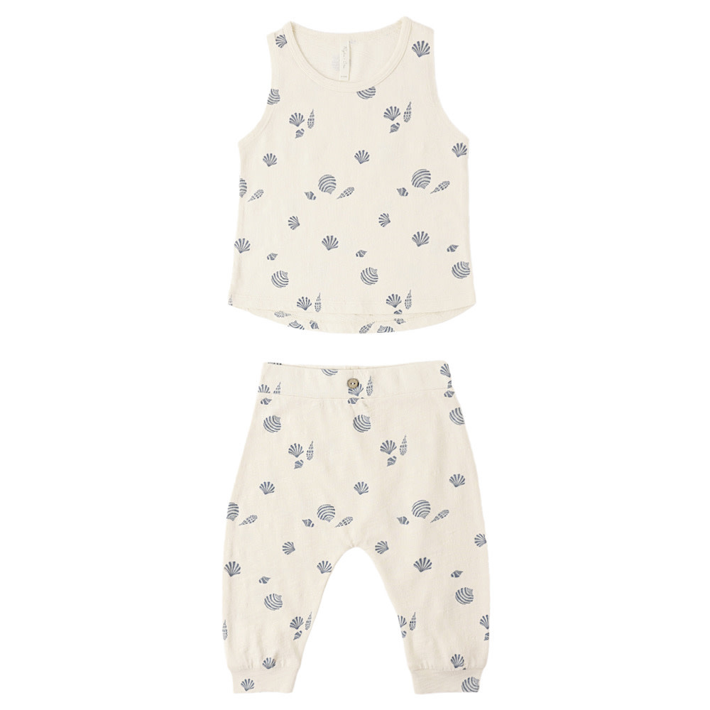Rylee + Cru Tank + Slouch Pant Set - Seashells