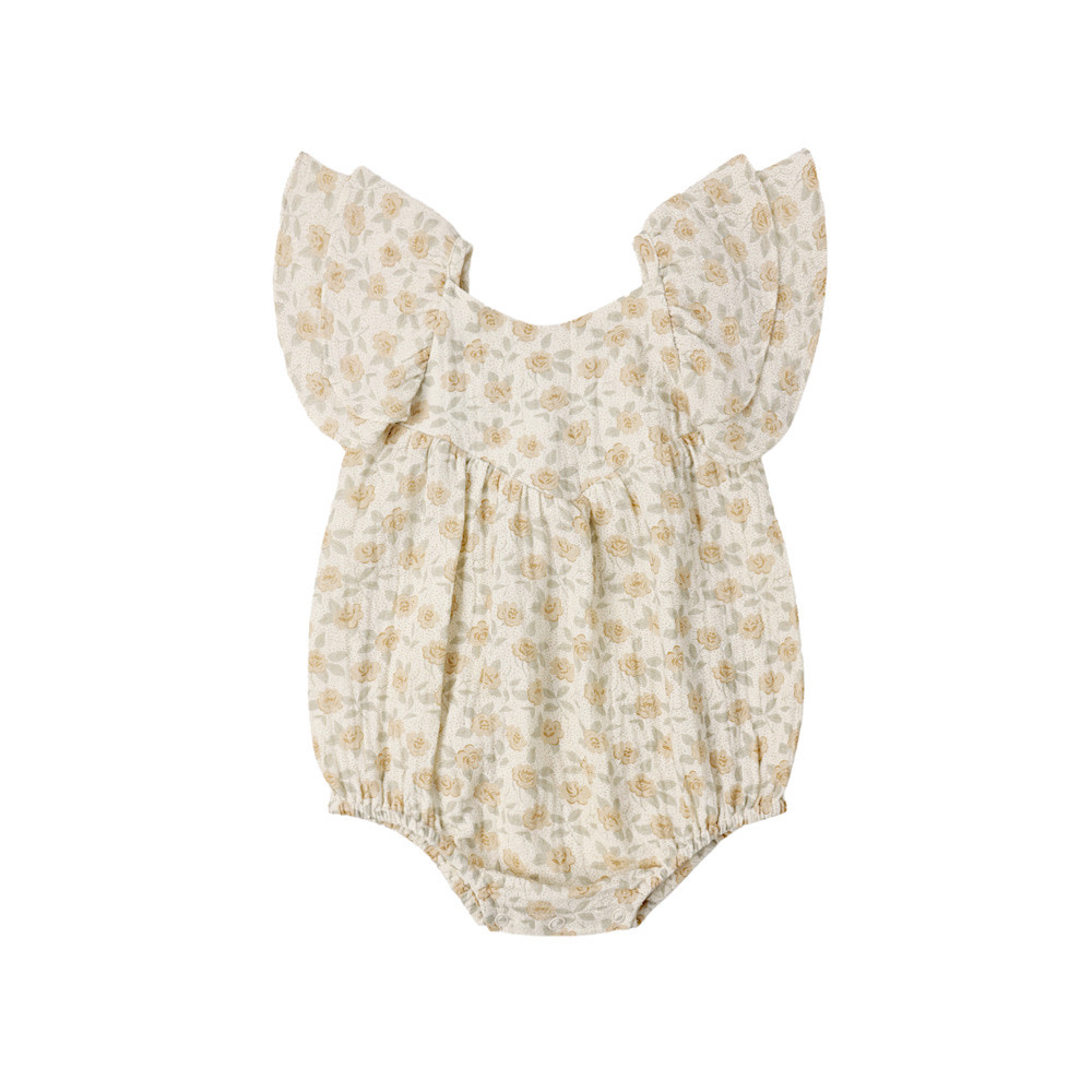 Rylee + Cru LLC Rylee + Cru Roxy Romper - Yellow Floral