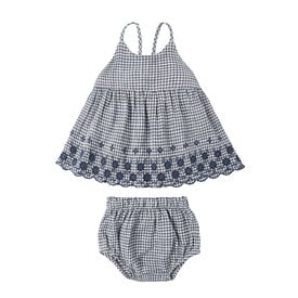 Rylee + Cru LLC Rylee + Cru Zenni Set - Marine Gingham