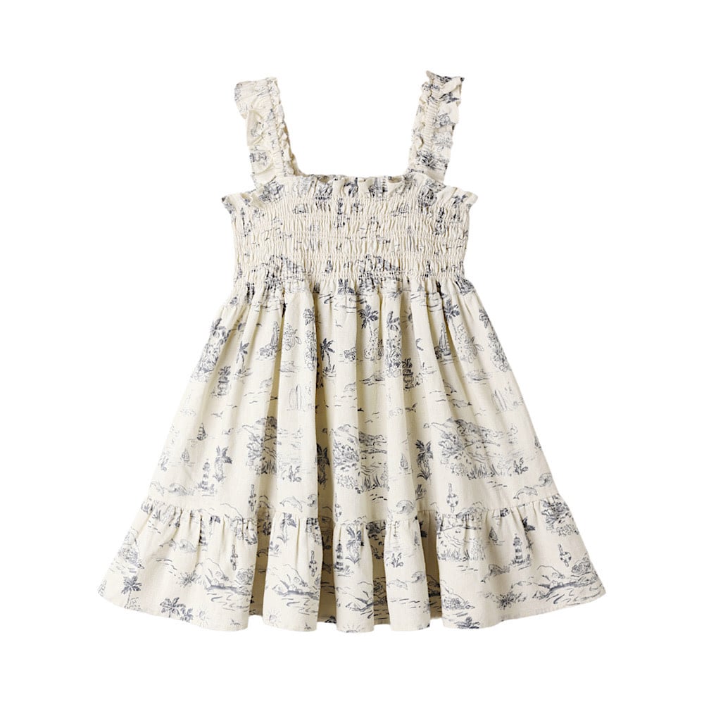 Rylee + Cru Sutton Dress - Ocean Toile