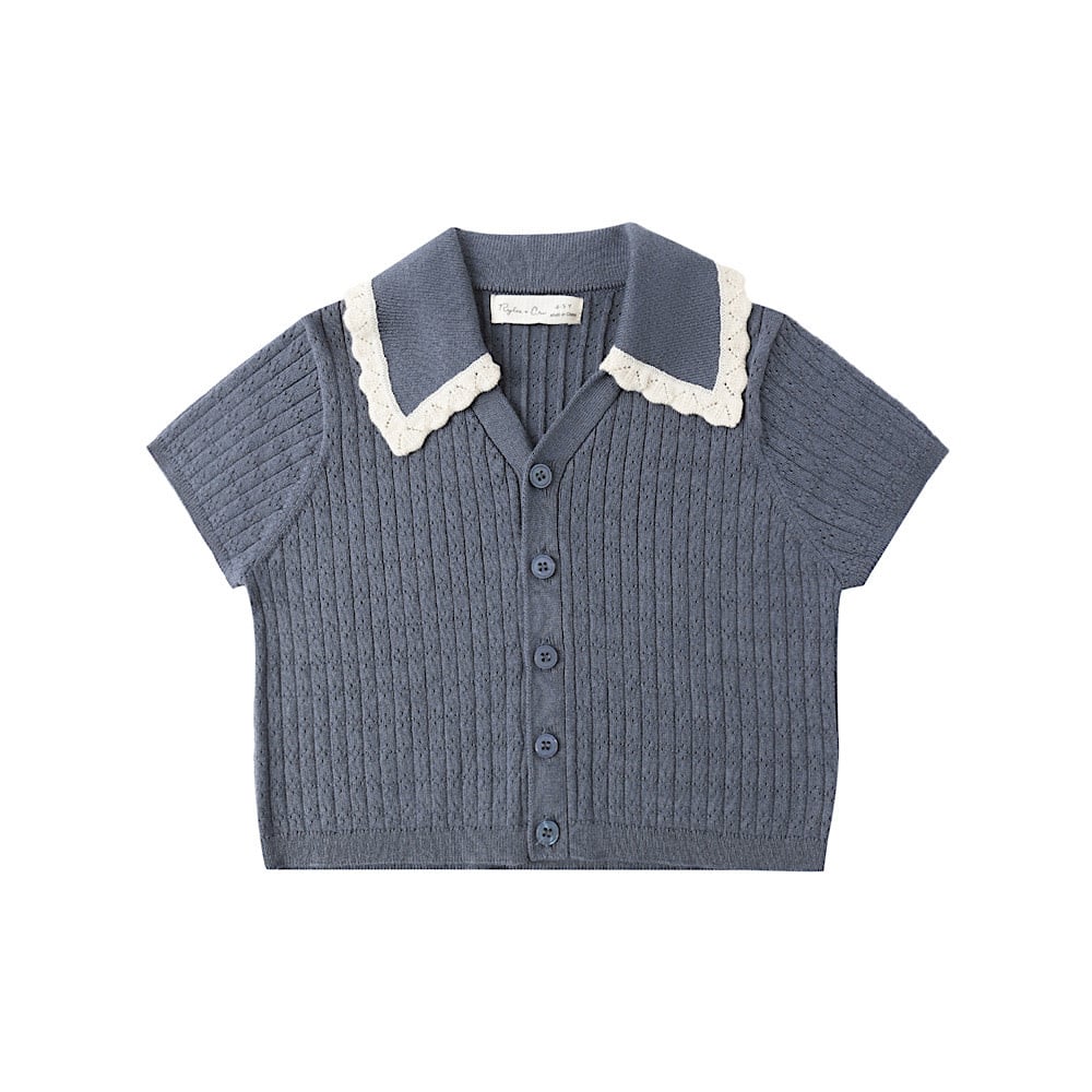 Rylee + Cru Sloane Knit Top - Marine