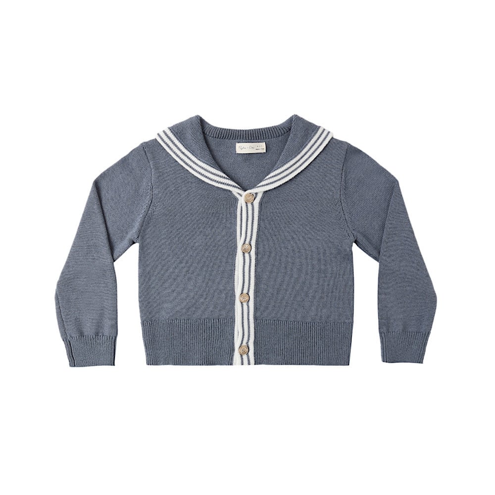 Rylee + Cru Sailor Cardigan - Marine
