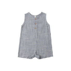 Rylee + Cru LLC Rylee + Cru Mavrick Romper - Marine Gingham