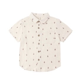 Rylee + Cru LLC Rylee + Cru Collared Short Sleeve Shirt - Anchors