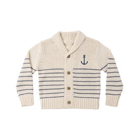 Rylee + Cru LLC Rylee + Cru Shawl Cardigan - Natural & Marine