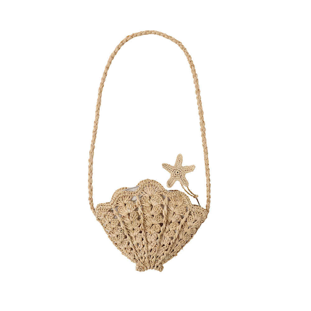 Rylee + Cru LLC Rylee + Cru Shell Purse - Straw