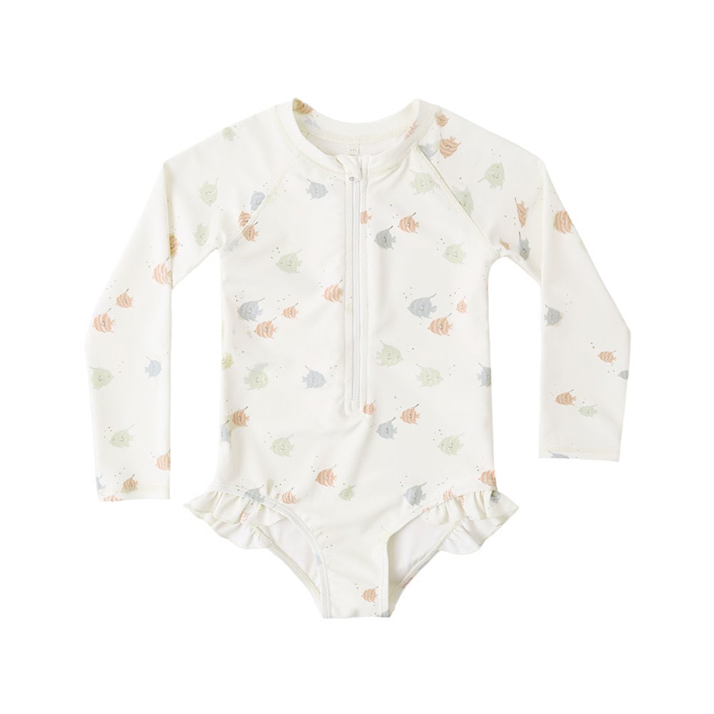 Rylee + Cru Swim Rashguard One-Piece - Angel Fish