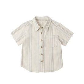 Rylee + Cru LLC Rylee + Cru Collared Short Sleeve Shirt - Sea Stripe