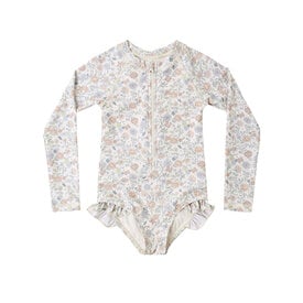 Rylee + Cru LLC Rylee + Cru Swim Rashguard One-Piece - Bloom