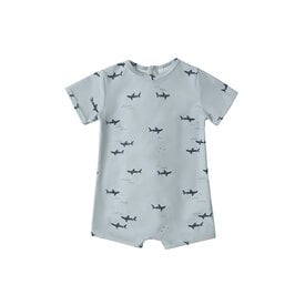 Rylee + Cru LLC Rylee + Cru Swim Shorty One-Piece - Sharks