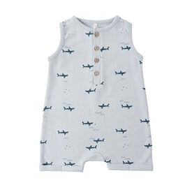Rylee + Cru LLC Rylee + Cru Davis Romper - Sharks