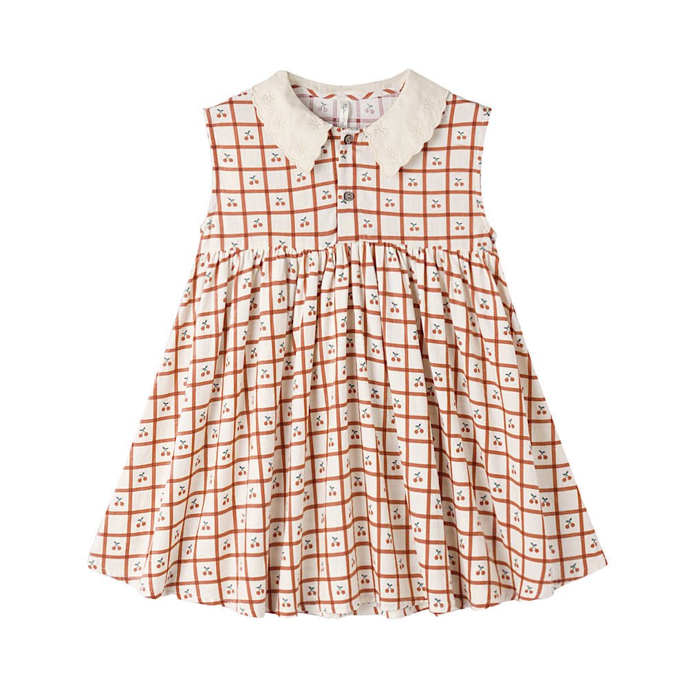 Rylee + Cru LLC Rylee + Cru Collared Babydoll Dress - Cherry Check