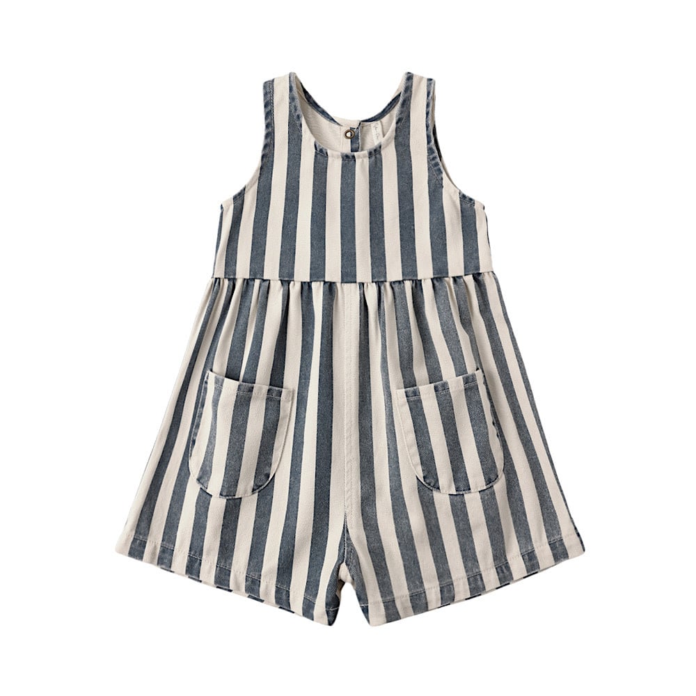 Rylee + Cru Dani Romper - Navy Stripe