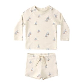 Rylee + Cru LLC Rylee + Cru Boy's Swim Rashguard Set - Sail