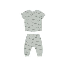 Rylee + Cru LLC Rylee + Cru Tee + Slouch Pant Set - Whales