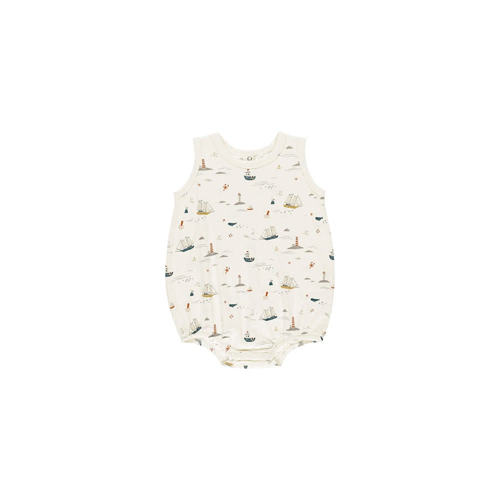 Rylee + Cru LLC Rylee + Cru Bubble Onesie - Nautical